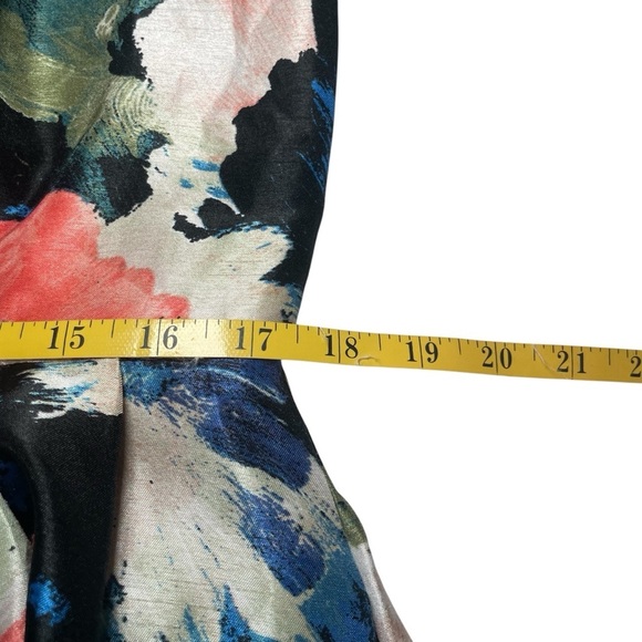 Danny & Nicole Floral Fit & Flare Dress 16 Round Neck Wedding Guest Garden Party - Picture 14 of 14